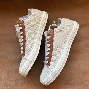 Women’s Cream and Brown Sneakers